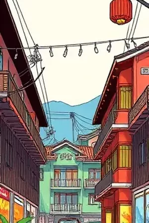 《山海拾遗录》封面：少年背竹篓站在云海古图之上
